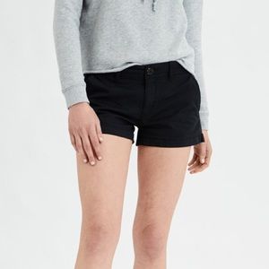 American Eagle Black Chino Shorts